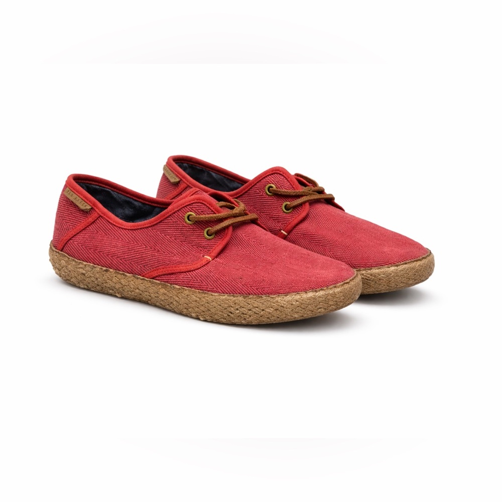 Ted Baker Men's Drilll3 Espadrille Lace-Up Red/Tan Size 10​​​